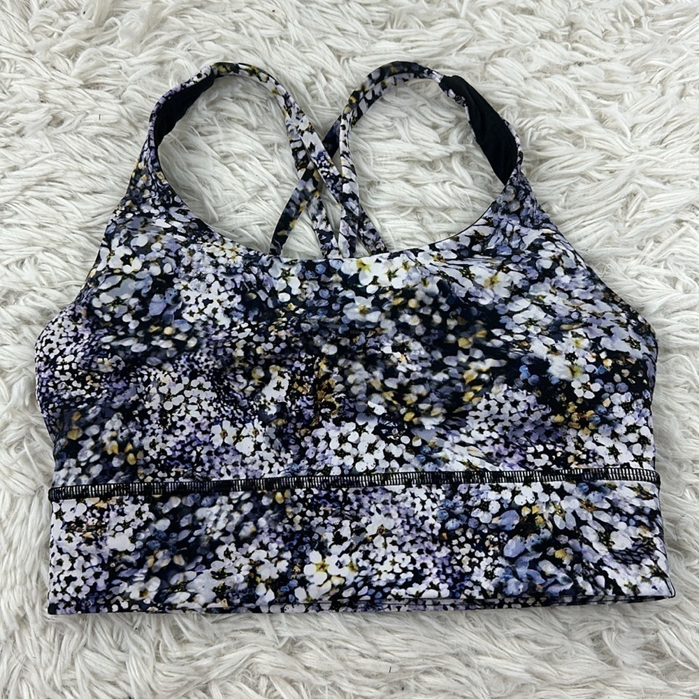 Lululemon Energy Bra Long Line *Medium Support, B-D Cup Floral Metropolis Multi